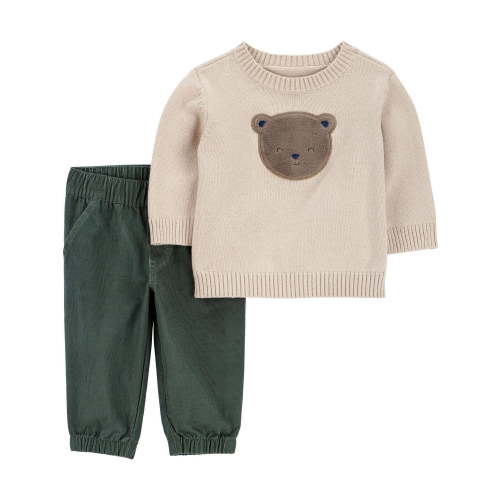 Carter's Child of Mine Baby Boy's Sweater Set - Bear Sweater, Newborn - 24 Months