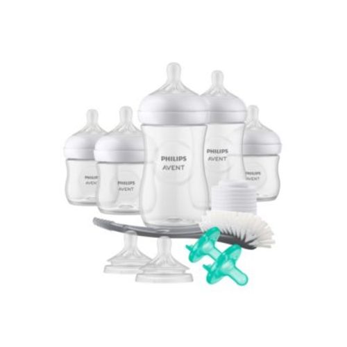Natural Baby Bottle with Natural Response Nipple Newborn Baby Gift Set