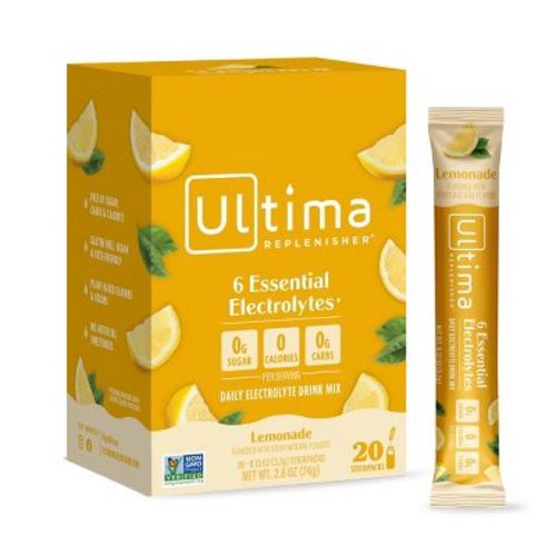 Ultima Replenisher Daily Hydration Electrolyte Stick Packs - Lemonade - 2.6oz/20ct