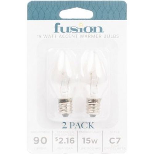 Fusion 2pk 15w Light Bulbs For Wax Warmers