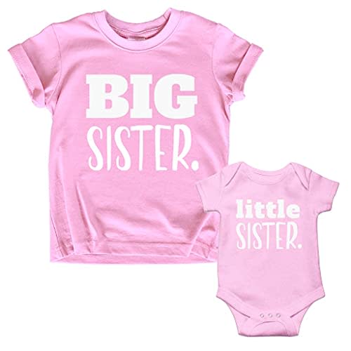big sister little sister matching outfits shirt gifts girls newborn baby set