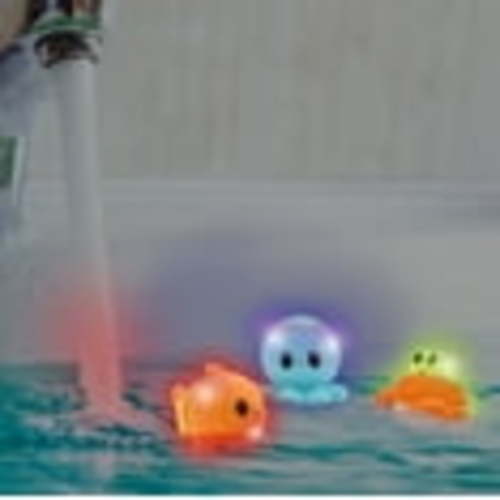 Hopscotch Lane Light up Bath Floats - 5 Count Sea Creature Toys, Children Ages 6+ Months