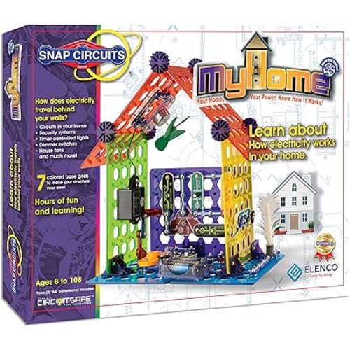 Snap Circuits Elenco My Home Electronics Building Kit for Kids Ages 8 and Up