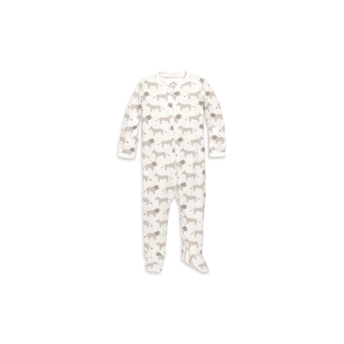 Baby Organic Animal Friends Zip Footie, 0-3M