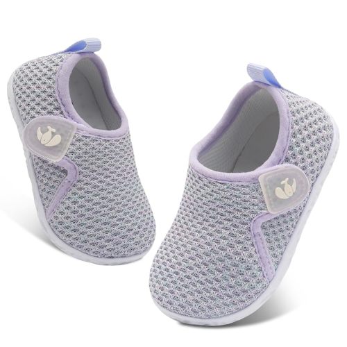 FEETCITY Baby Boys Girls First Walking Shoes Infant Sneakers Crib Shoes Breathable Lightweight Slip On Shoes