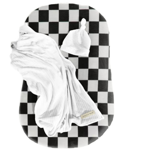 Race Checkered Baby Lounger Cover