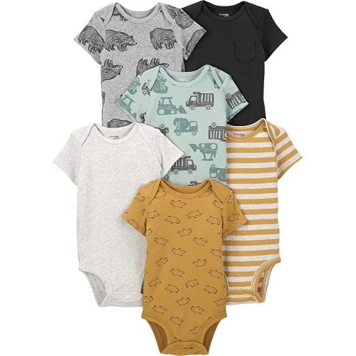 Simple Joys by Carter's Boys' 6-Pack Short-Sleeve Bodysuit
