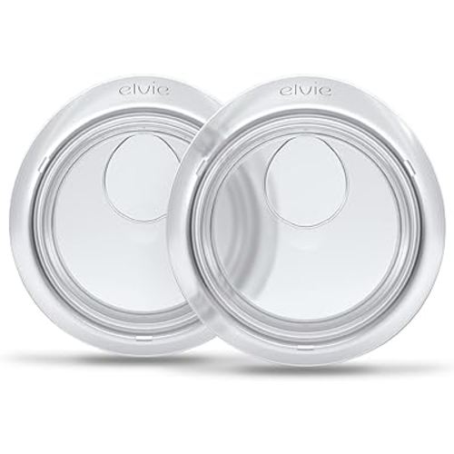Elvie Catch Milk Collection Shells | Set of Two Discreet Leak-Protection Silicone Cups, Reuse Your Milk| Reusable Breast Shells Collect Up to 1oz | No More Wasted Milk or wasteful Breast Pads
