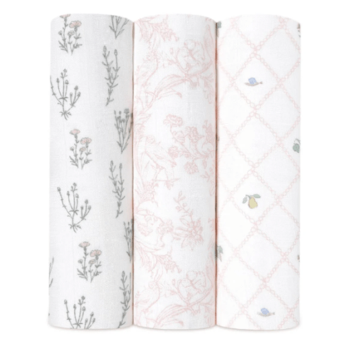 French Floral Silky Soft Swaddle 3 Pack | aden + anais