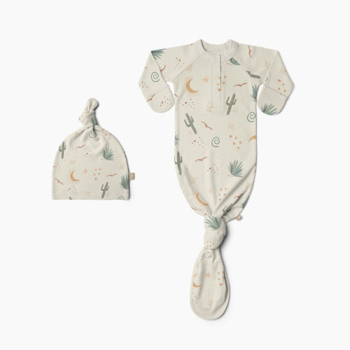 Goumi Kids x Babylist Goumi x Babylist Organic Cotton Gown & Hat Bundle - Cactus