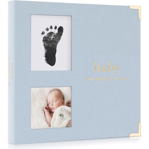 Keepsake Baby Memory Book for Boys and Girls – Timeless First 5 Year Baby Book With Photoslots – Cute Journal Scrapbook or Photo Album - Record a Milestone for Every Event from Birth to Age 5