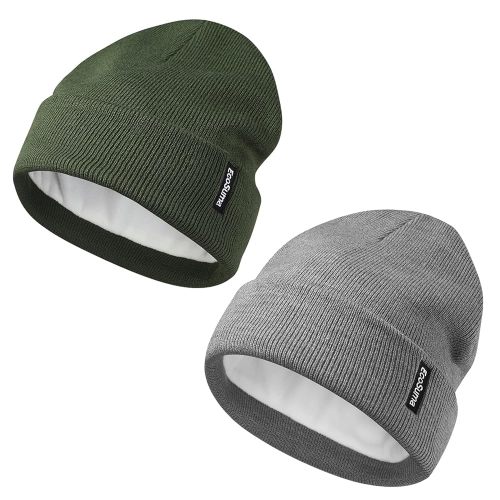 2 Pack Baby Beanie Toddler Winter Hat with Fleece Lined for Girls Boys 0-8 Years