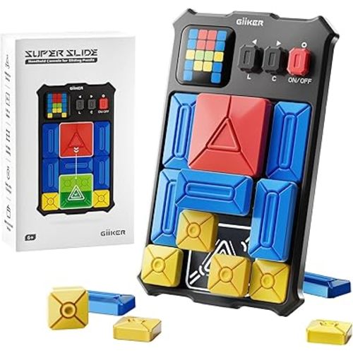 GiiKER Super Slide Puzzle Games, Original 500+ Challenges Brain Teaser Puzzle, Toys for Kids Teens, Travel Games Birthday Gifts Easter Basket Stuffers for Boys Girls, Activities for Road Trips