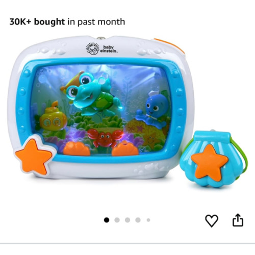 Baby Einstein Sea Dreams Soother Musical Crib Toy and Sound Machine, Newborn and up