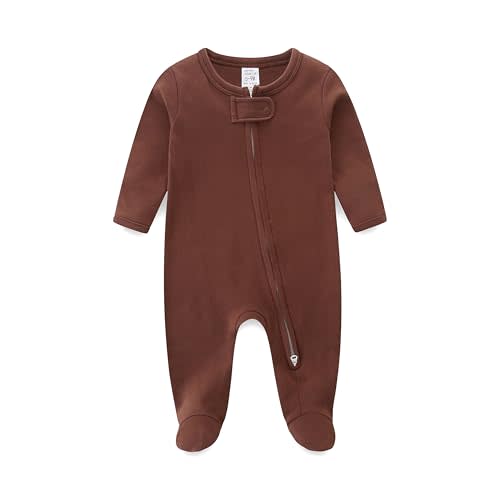Babymine Baby Girl Boy Zipper Sleepers Clothes,Cotton Toddler Pajamas,Cute Onesie Outfits Newborn Footies