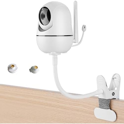 Flexible Baby Monitor Mount Compatible with HelloBaby HB65/HB6550/HB6558/HB66/HB248,ANMEATE SM935E/SM650 Baby Monitor,Baby Camera Mount,Baby Monitor Clip Mount without Tools or Wall Damage