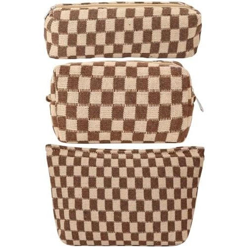 LYDZTION Makeup Bag Cosmetic Bag for Women,1Pcs Large Capacity Makeup Bags and 1Pcs Pencil Case Makeup Brushes Storage Bag Travel Toiletry Bag Organizer