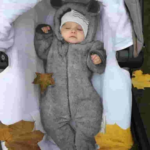 Simplmasygenix Children's Day Baby Romper Clearance Winter Infant Baby Boy Girl Romper Jacket Hooded Jumpsuit Warm Coat Outerwear