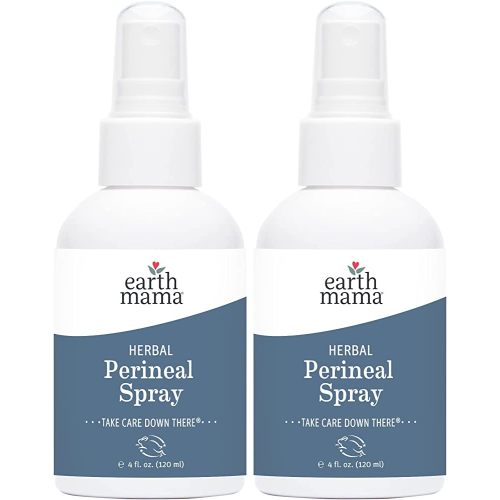 Earth Mama Herbal Perineal Spray | Safe for Pregnancy and Postpartum Recovery, Witch Hazel Natural Cooling Spray for After Birth Feminine Care Essentials, No Benzocaine or Butane, 4-Fl oz (2-Pack)