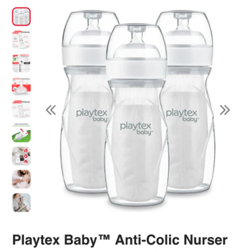 Playtex Baby™ Anti-Colic Nurser Bottles with Drop-Ins® Liners – 3 Pack