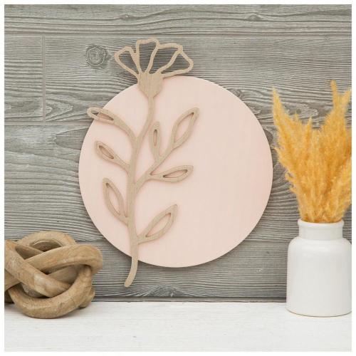 Boho Floral Cutout Wood Wall Decor