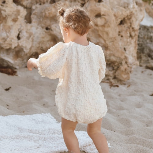 Dreamy Puff Romper (Cream)