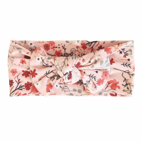 Autumn Blooms Knit Large Bow Headwrap