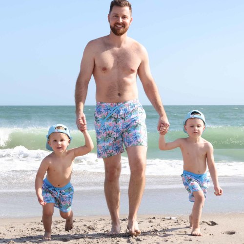 Men's Swim Trunks | Pastel Palms