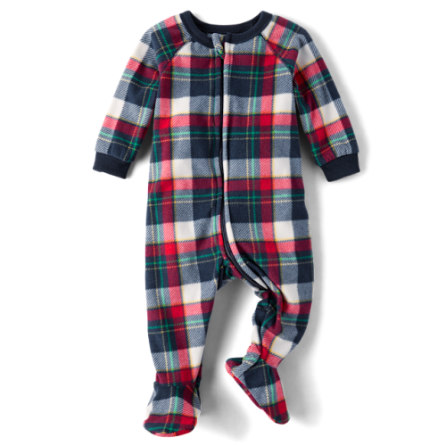Baby And Toddler Cousin Crew Microfleece Footed One Piece Pajamas - Blue