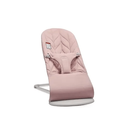 BabyBjörn Bouncer Bliss, Dusty Pink, Woven, Petal Quilt | 2-in-1 Adjustable Baby Bouncer Seat and Toddler Chair, Newborn to Toddler (8-29 lbs), 4 Positions, Lightweight & Portable