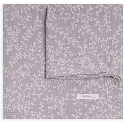 Colored Organics Baby Organic Cotton Swaddle - Infant Receiving Blanket - Lucia Floral/Lilla Muslin