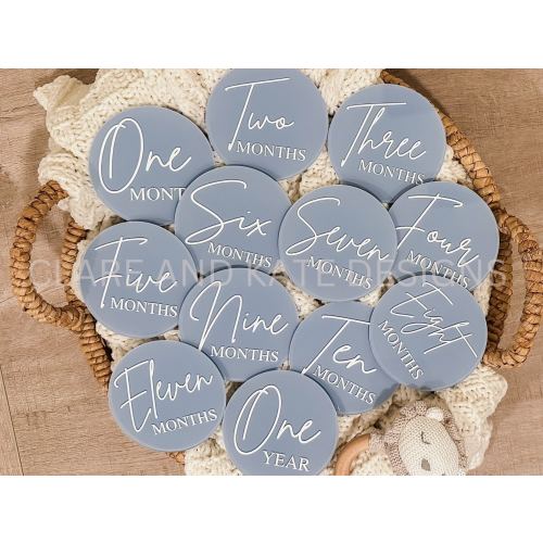 Acrylic Baby Milestones Disc,Baby Monthly Milestone Cards,Baby Monthly Photo Prop,Newborn Birth Announcement,Baby Monthly Milestone Markers