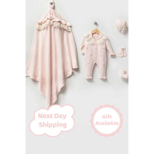THA Dressing Lily Pink Newborn Girl Coming Home Set (5 Pcs) — buybuy BABY