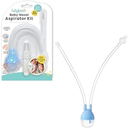 Snot Sucker for Baby with Case - Includes Two Soft Tips BPA Free Reusable Nose Sucker - Easy Cleaning - Nasal Aspirator for Baby Breathe Easy