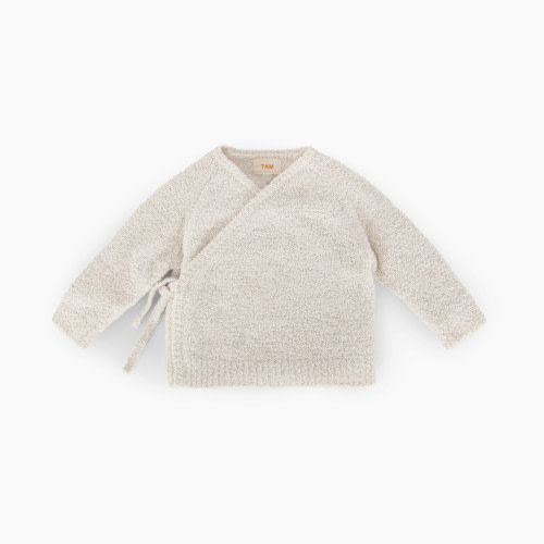 7AM Enfant Fuzzy Wrap Top - Ecru, 0-3 M