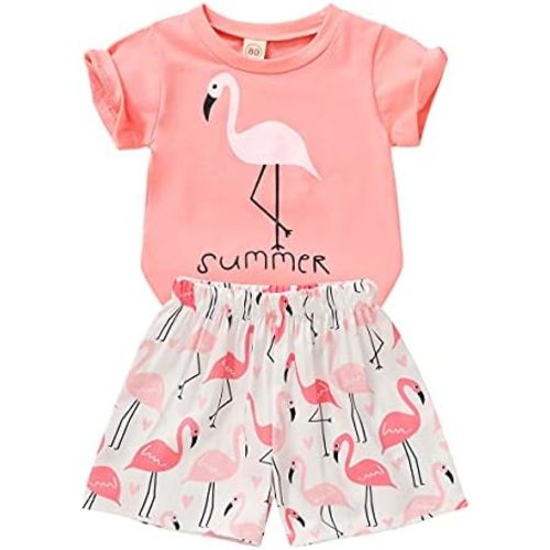 YOUNGER TREE Toddler Baby Girls Clothes Watermelon T-shirt + Linen Shorts with Belt Cute Summer Short Set