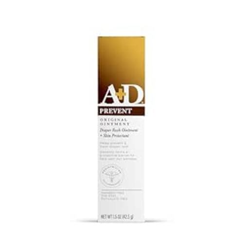 A+D Original Diaper Rash Ointment, Baby Skin Protectant with Lanolin and Petrolatum, Seals Out Wetness, Helps Prevent Diaper Rash, 1.5 Ounce Tube, Packaging May Vary