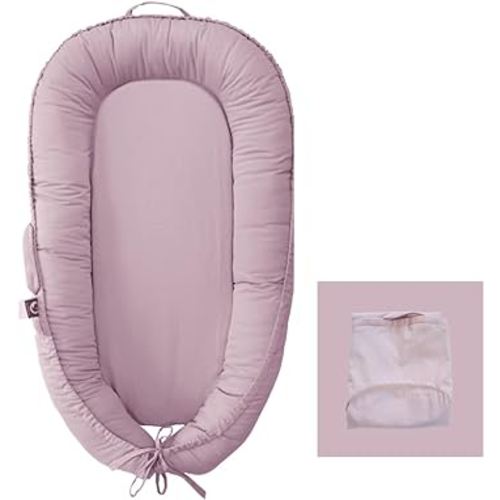 Infant Lounger Cover, 100% Organic Cotton, Newborn Essentials, Baby Gifts | Cover Only (LavenderBlush)