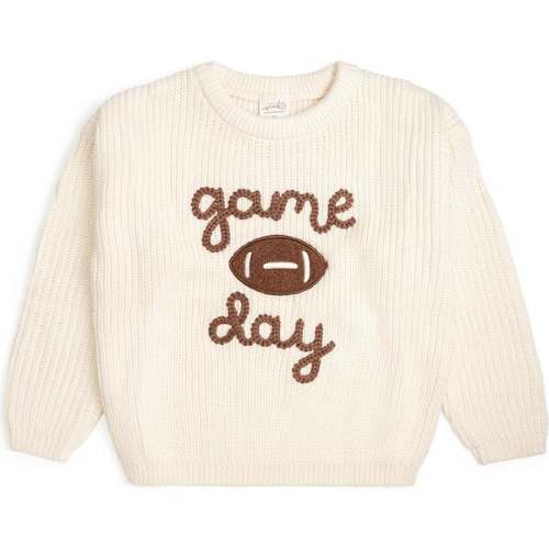 Game Day Knit Sweater, Natural