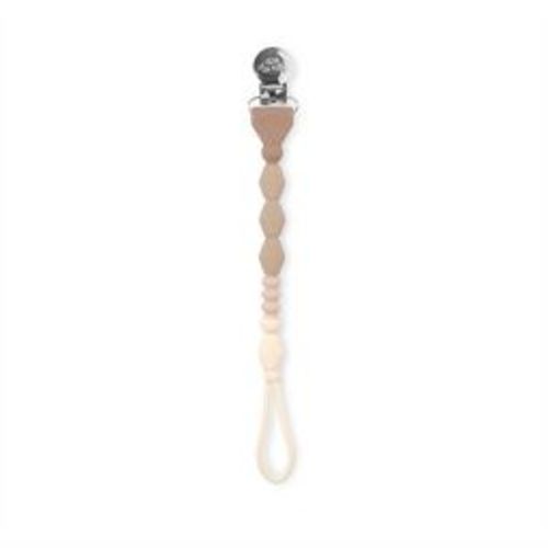 Itzy Ritzy Lux Silicone Pacifier Strap - Toast Ombre