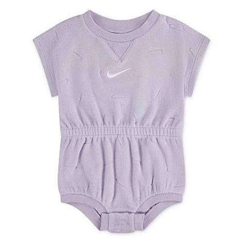 Newborn Baby Nike Jacquard Towel Terry Romper