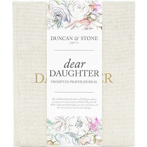 Mother Daughter Journal – Durable Dear Daughter Journal Keepsake – Linen Baby Memory Book - Unique Gifts for Daughter (Cream, 230 Pages)