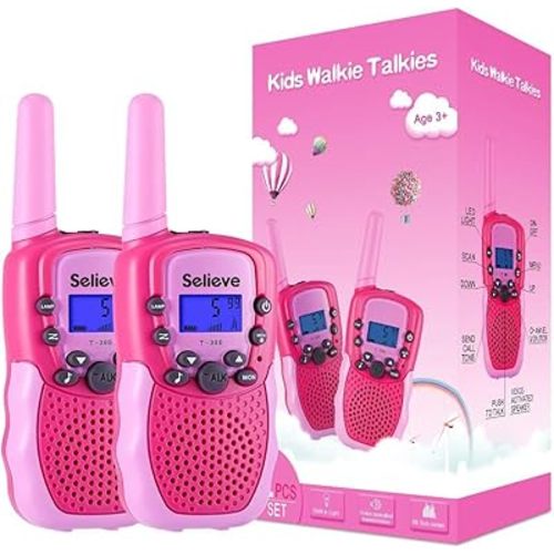 Selieve Toys for 3-12 Year Old Girls Boys, Walkie Talkies for Kids 22 Channels 2 Way Radio Toy with Backlit LCD Flashlight, 3 Miles Range for Outside, Camping, Hiking
