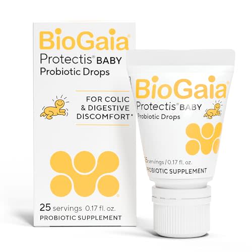 BioGaia Protectis Baby Probiotic Drops | Baby Essentials for Colic & Gas Relief | Safe for Newborns | Ease Crying, Fussing, Colic, Gas, Spit-ups & Constipation | No Dairy, Soy & Gluten | 5mL