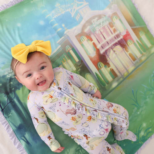 Disney Princess Tiana & Tiana's Palace Ruffled Luxette Patoo® Blanket
