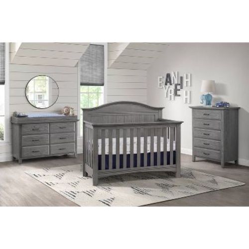 SOHO BABY Chandler 4-in-1 Convertible Crib - Graphite Gray
