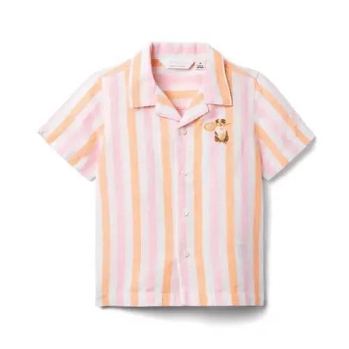Gray Malin Striped Dog Cabana Shirt | 18-24m