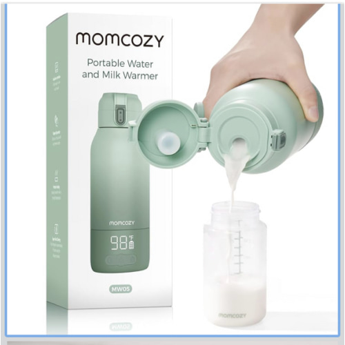 Momcozy Portable Milk Warmer for Travel – Dual Heating Modes for Breast Milk & Water, Portable Bottle Warmer with Fast Heating & Long Battery Life, 17 Ounces Large Capacity to Meet Your All-Day Needs