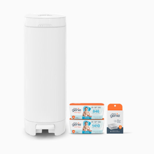Deluxe Diaper Pail Gift Set - White