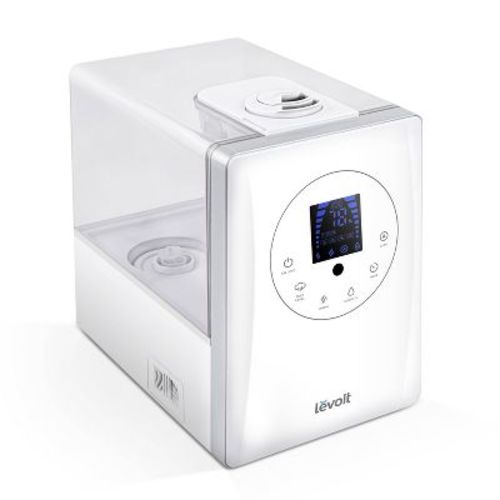 Levoit Aerapy Hybrid Ultrasonic Humidifier: Cool Mist, 6 Settings, 36-Hour Run, 500-800 sq. ft., No Filter, ETL Listed